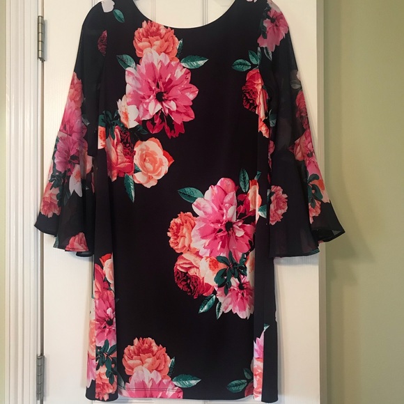 Jessica Howard Navy Floral Dress … perfect for a summer wedding - Picture 2 of 6